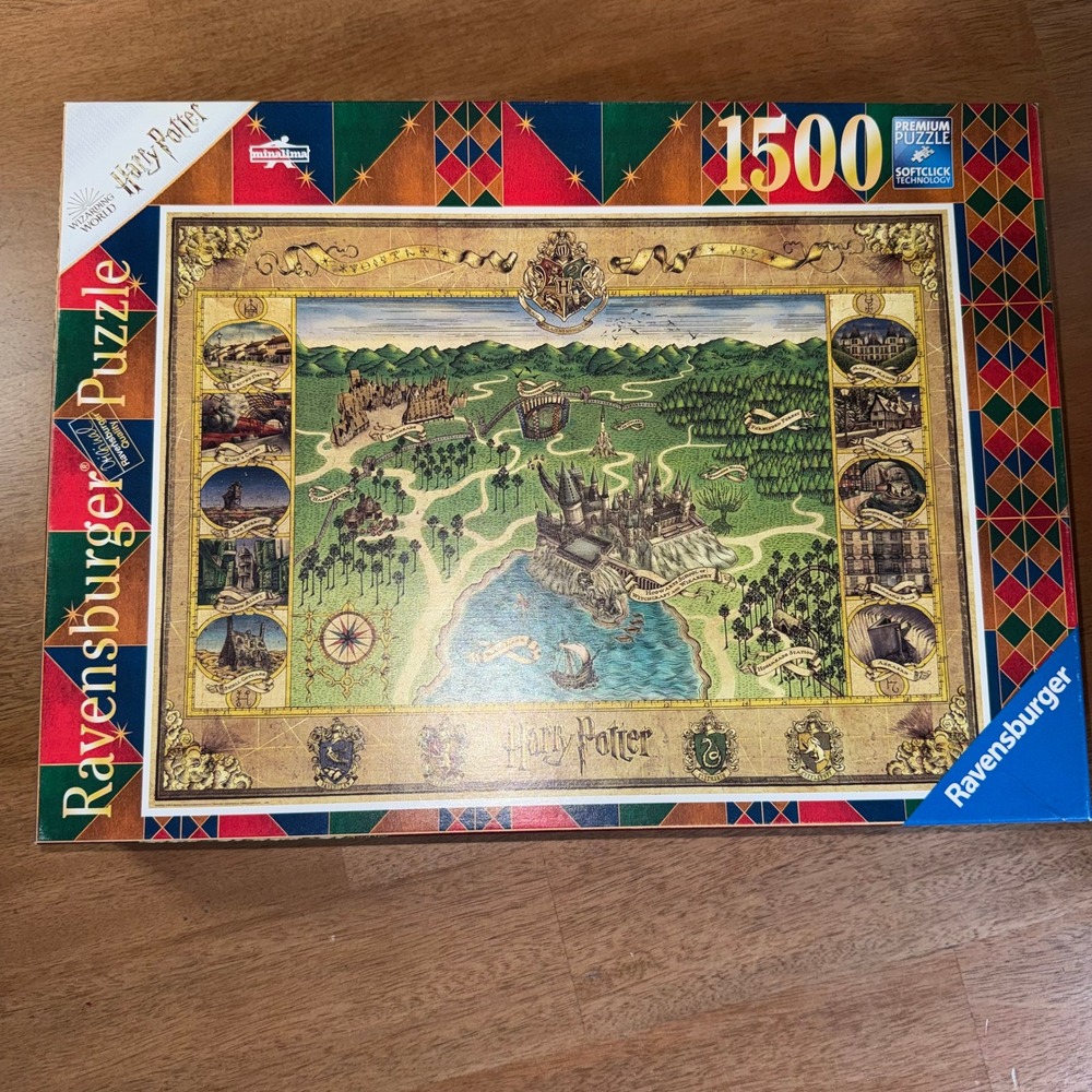 Ravensburger Harry Potter 1500 Piece Puzzle Wizarding World Map MinaLima Art